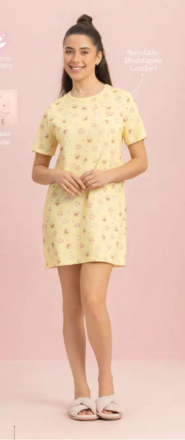 Camisetão — pijama feminino Lua Encantada Verão 2027, ref. 10180193