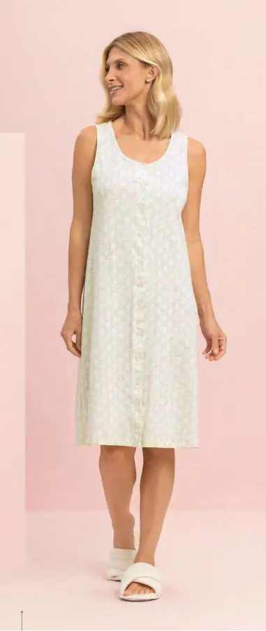 Camisola Regata Aberta coleção Frescor — pijama feminino Lua Encantada Verão 2027, ref. 10190020