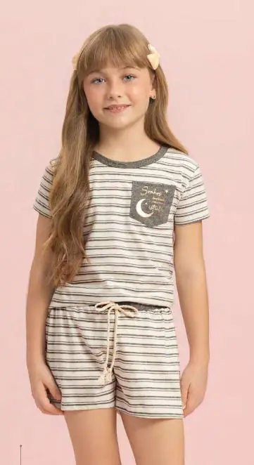 Short Doll Manga Curta — pijama infantil Lua Encantada Verão 2027, ref. 11110165
