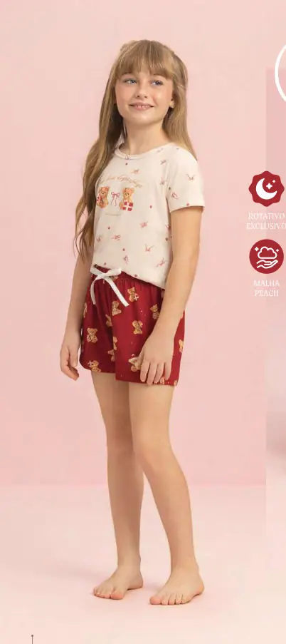Short Doll Manga Curta — pijama feminino Lua Encantada Verão 2027, ref. 11110166