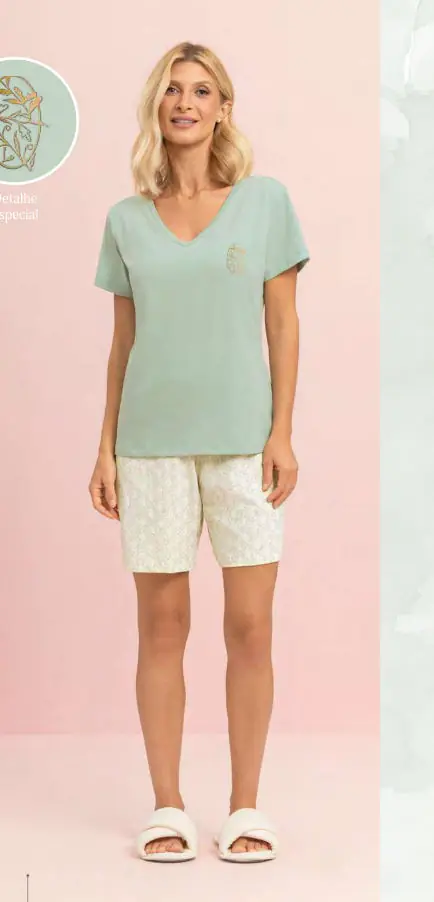 Bermudoll Manga Curta — pijama feminino Lua Encantada Verão 2027, ref. 16600102
