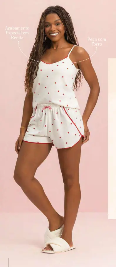 Short Doll Alça coleção Pomar — pijama feminino Lua Encantada Verão 2027, ref. 18290226